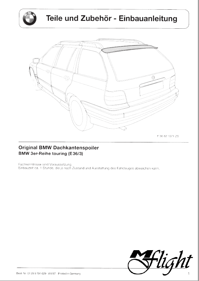 Einbauanleitung-Dachkanntenspoiler-BMW-E36-Touring