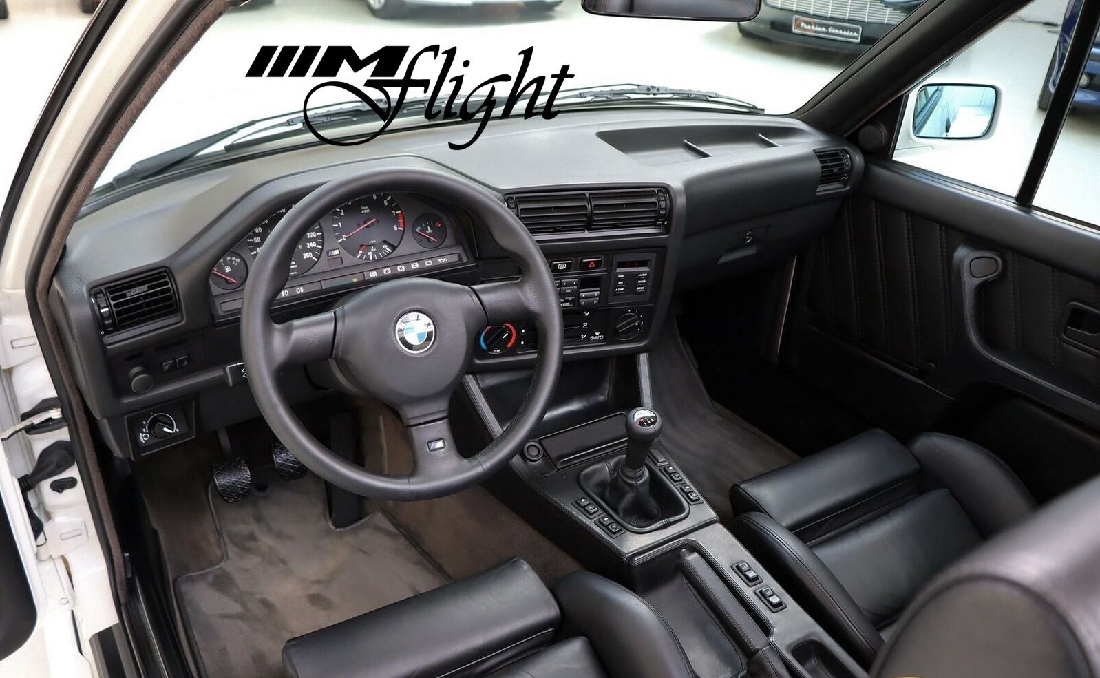 BMW E30 M3 Cabrio Walknappa Leder schwarz 